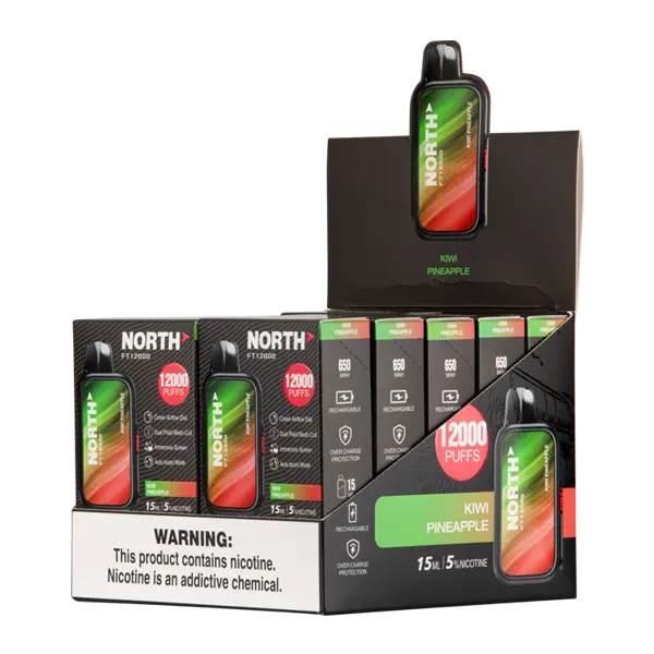 BUY 1 GET 1 FREE Kiwi Pineapple North FT12000 | Vape Amazon India North