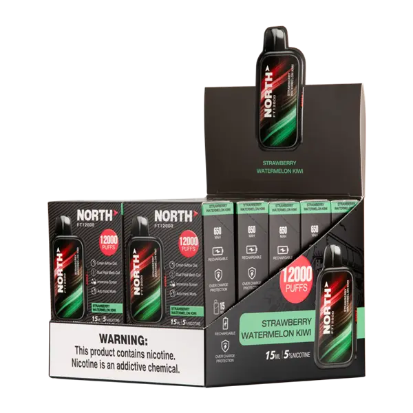 BUY 1 GET 1 FREE Strawberry Watermelon Kiwi North FT12000 | Vape Amazon India North