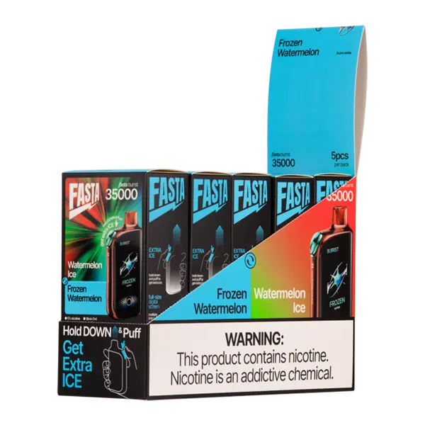 BUY 1 GET 1 FREE Watermelon Ice / Frozen Watermelon FASTA Burrst 35000 | Vape Amazon India FASTA