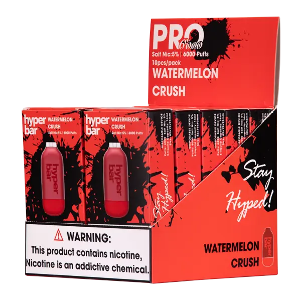 BUY 1 GET 1 FREE Watermelon Crush Hyper Bar Pro 6000 | Vape Amazon India Hyper Bar